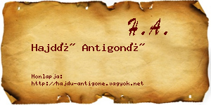 Hajdú Antigoné névjegykártya